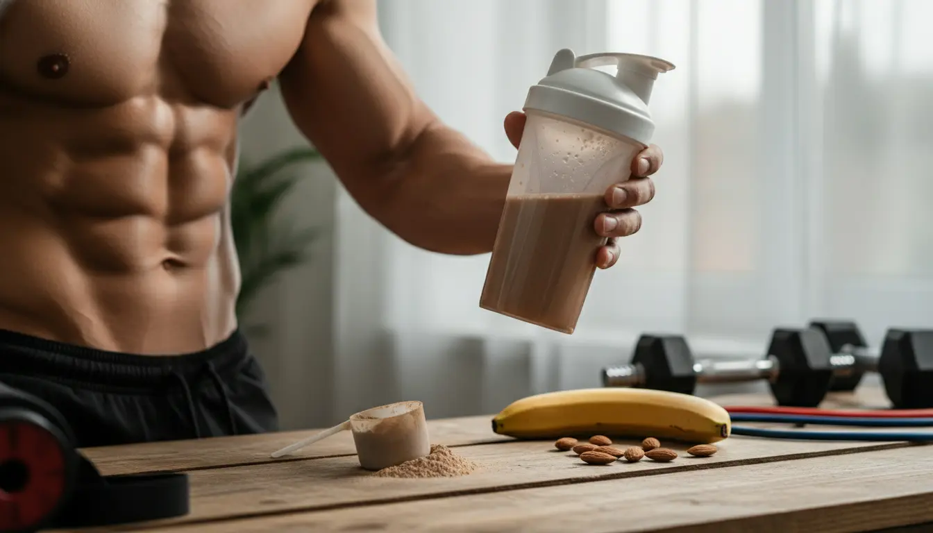 Helpt een proteïne shake bij spieropbouw?